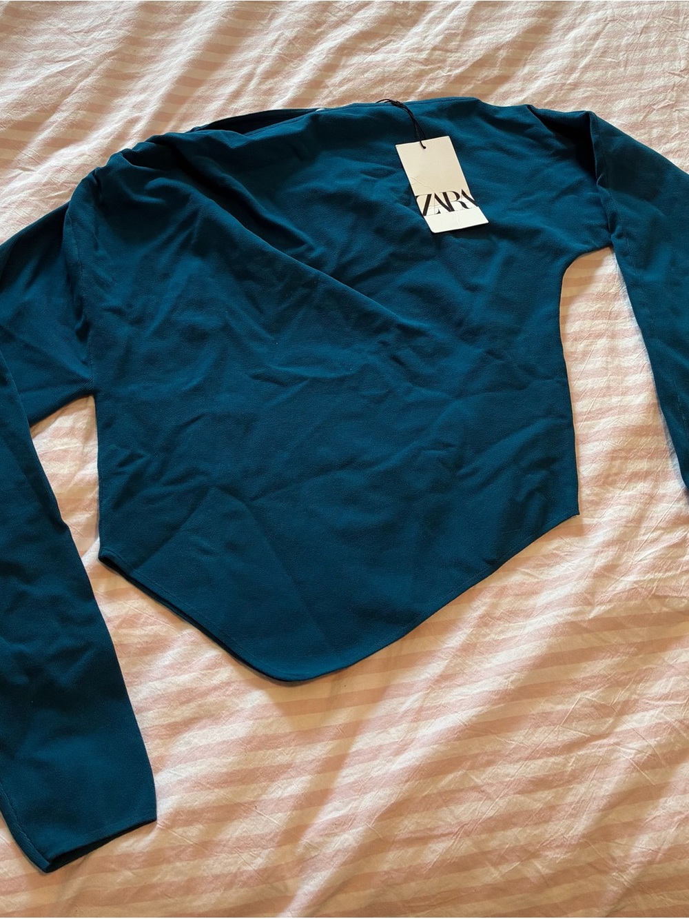 ZARA Deep Teal Long Sleeve Women's Top